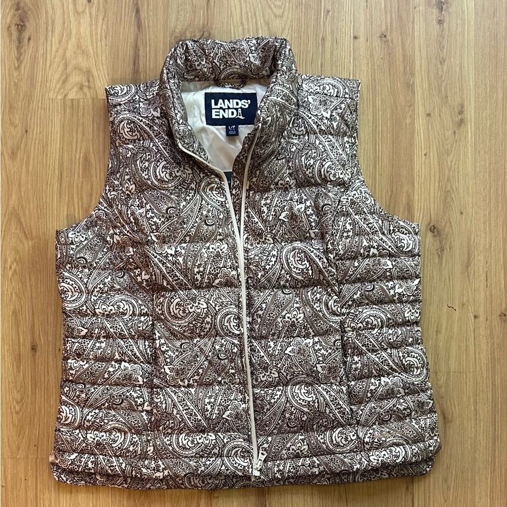 Lands' End Feathered Down Coat Vest